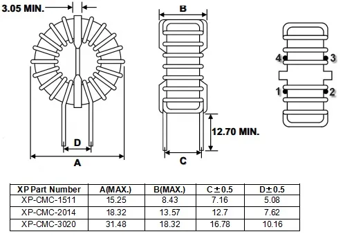10А 20mh Нанокристаллический Индуктор Common Mode Choke Coil