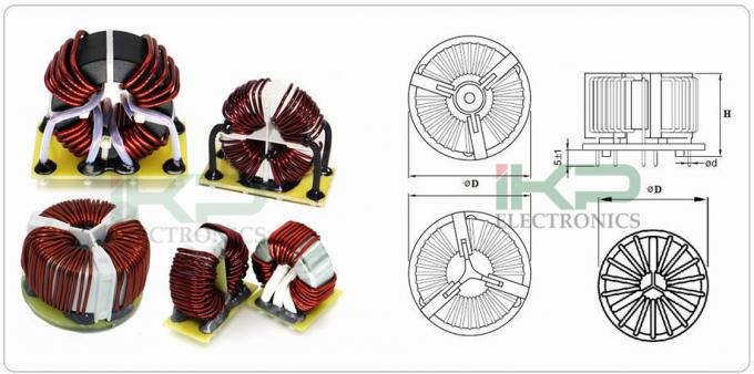Горизонтальные настраиваемые тороидальные Mn-zn ядра Common Mode Power Line Choke Coils (TR3610)