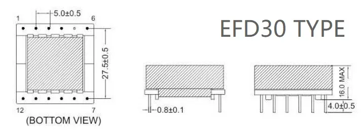 Высокочастотный трансформатор типа EFD SMPS